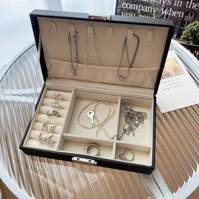 boite à bijoux noir plusieurs compartiments