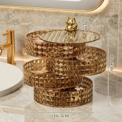 boite a bijoux rotative chic ambre taille