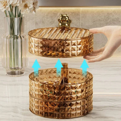 boite a bijoux rotative couches amovibles