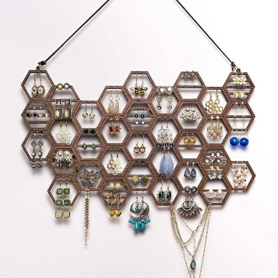 porte bijoux en bois naturel