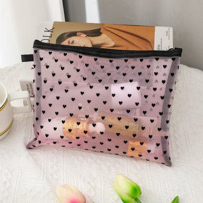 trousse de maquillage coeur rose grand