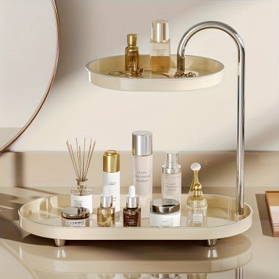Organisateur maquillage à deux plateaux