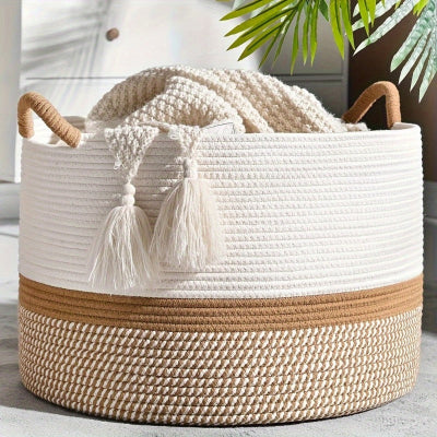 Panier de rangement coton tressé