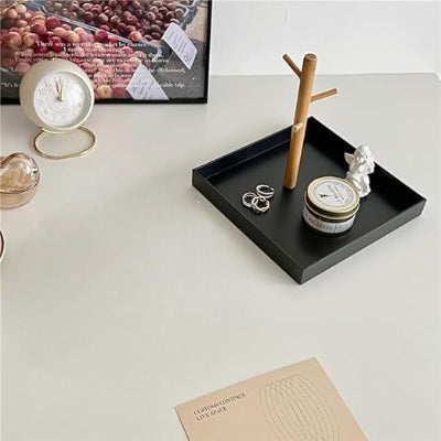 Portant à bijoux à plateau noir