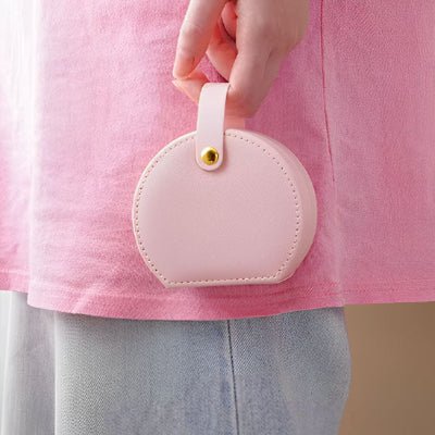 boite a bijoux de voyage cuir rose