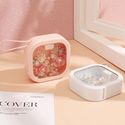 boite a bijoux fille plastique rose ou blanc