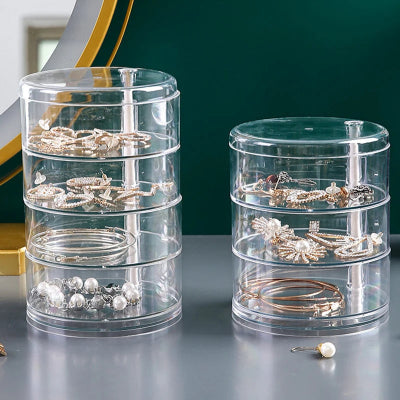 boite a bijoux rotative acrylique clair