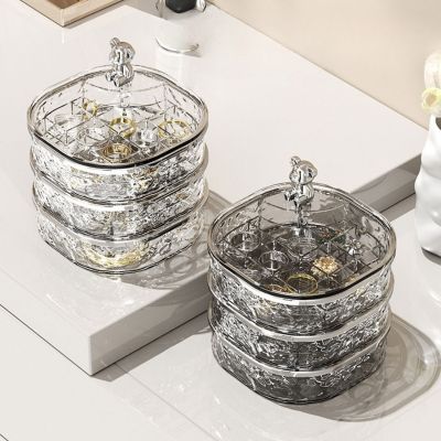 boite a bijoux rotative couleur clair ou fumé