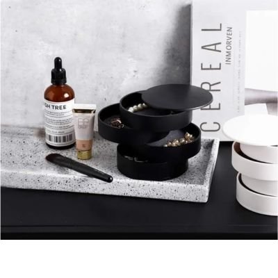 boite a bijoux rotative noir