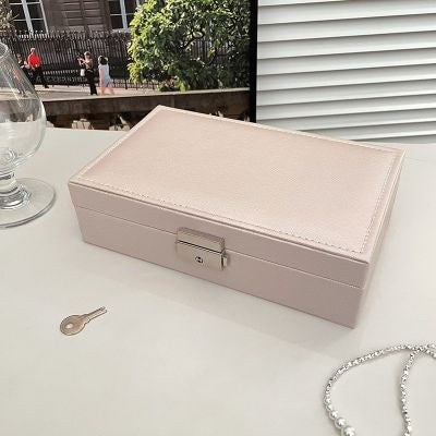 boite a bijoux similicuir crème