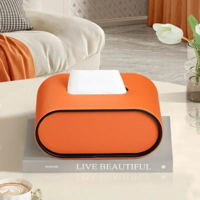 boite a mouchoir déco variant orange