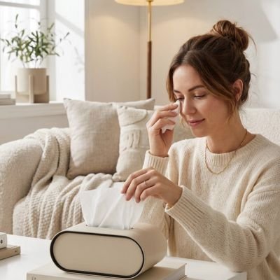Boite a mouchoirs​ deco simili cuir
