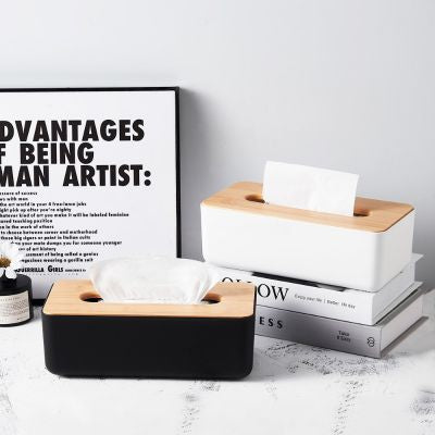 boite a mouchoir dessus bois