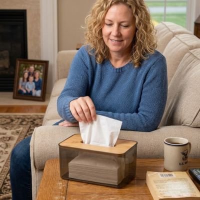 boîte à mouchoirs décorative en acrylique et bambou