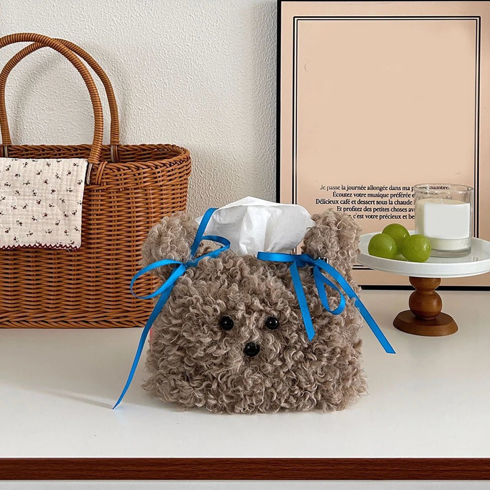 Boîte à serviettes PlushPup™ - Blanc - Rangement Décoratif