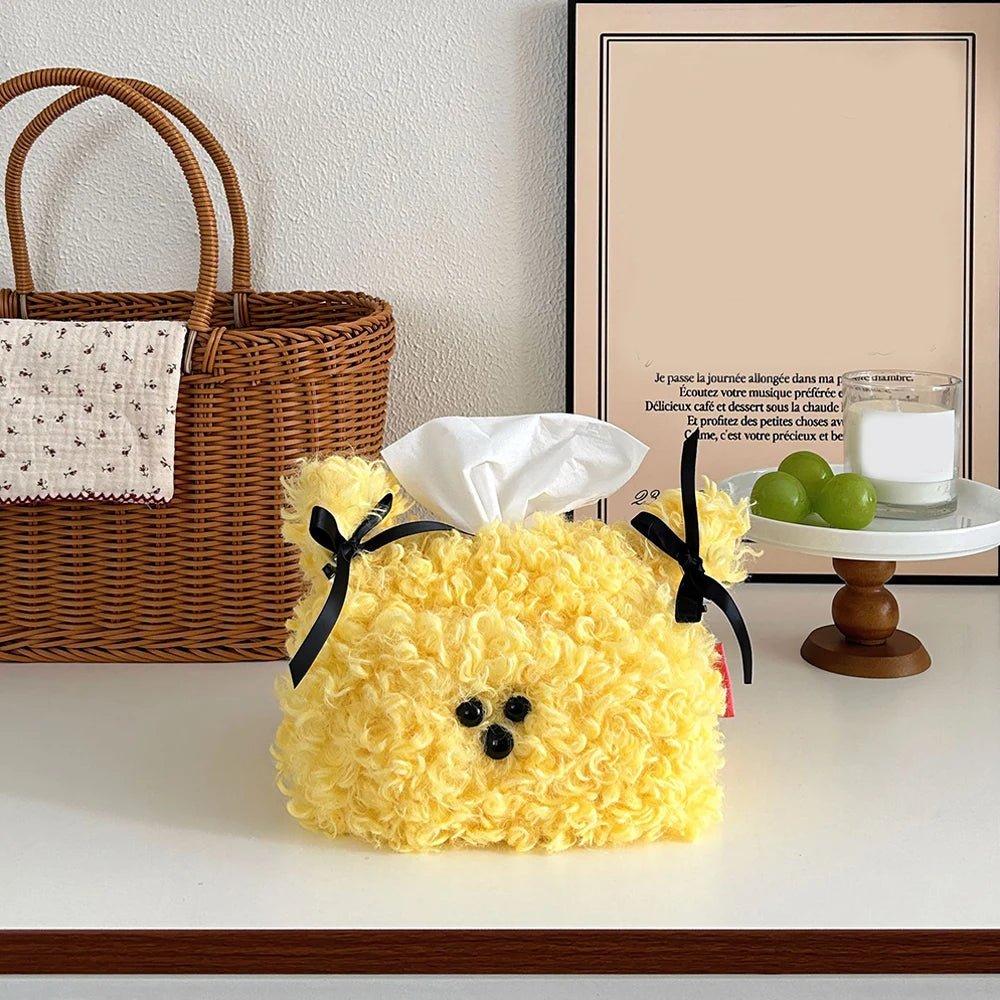 Boîte à serviettes PlushPup™ - Blanc - Rangement Décoratif