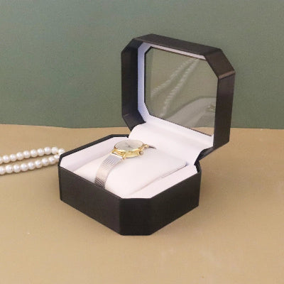 coffret montre acrylique noir