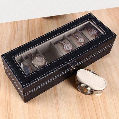 coffret montre noir intérieur velours beige