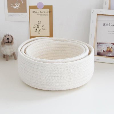 ensemble de 3 paniers de rangement blanc