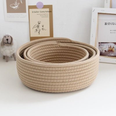 ensemble de 3 paniers de rangement khaki