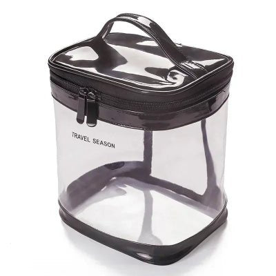 grande trousse maquillage transparente variant noir