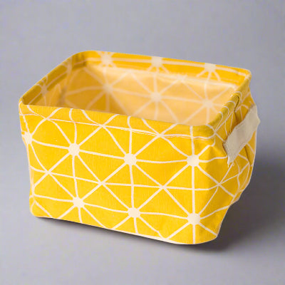 panier de rangement jaune