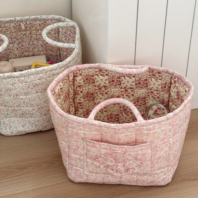 panier de rangement tissus floral