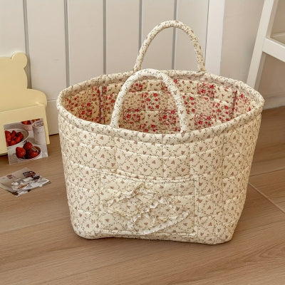panier rangement tissus matelassé