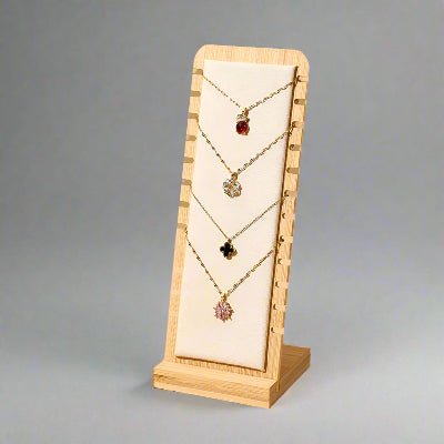 porte bijoux bambou et feutre beige