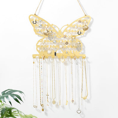 porte bijoux papillon en métal doré