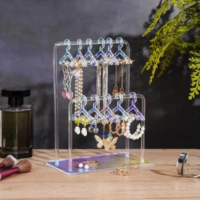 porte boucle d'oreille deux couches