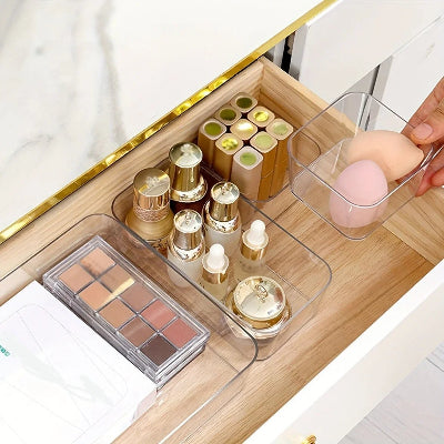rangement maquillage acrylique clair