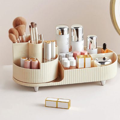 rangement maquillage plastique couleur creme