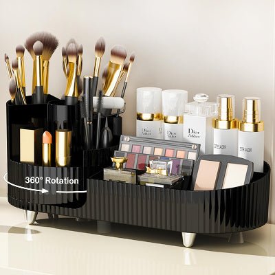 rangement maquillage plastique noir