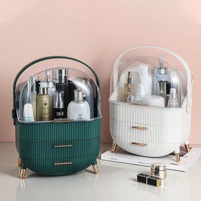 rangement maquillage spacieux luxueux 2 couleurs disponibles