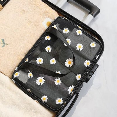 trousse de maquillage en maillage PVC