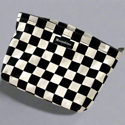 trousse de maquillage tissus damier