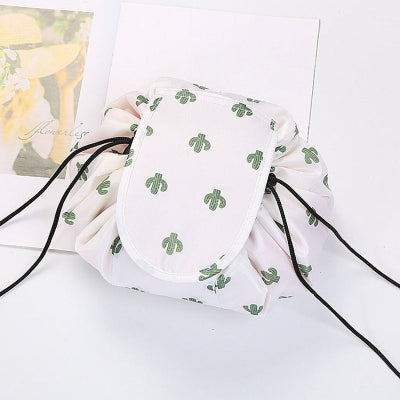 trousse maquillage blanc et cactus
