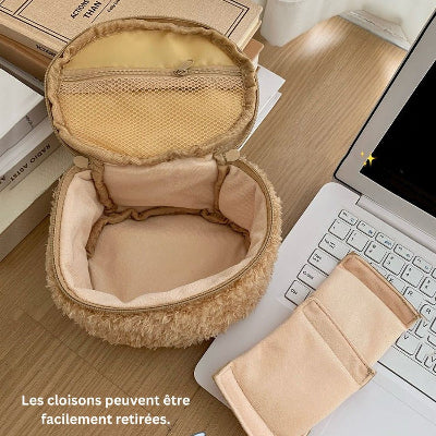 trousse maquillage ourson cloisons ajustables